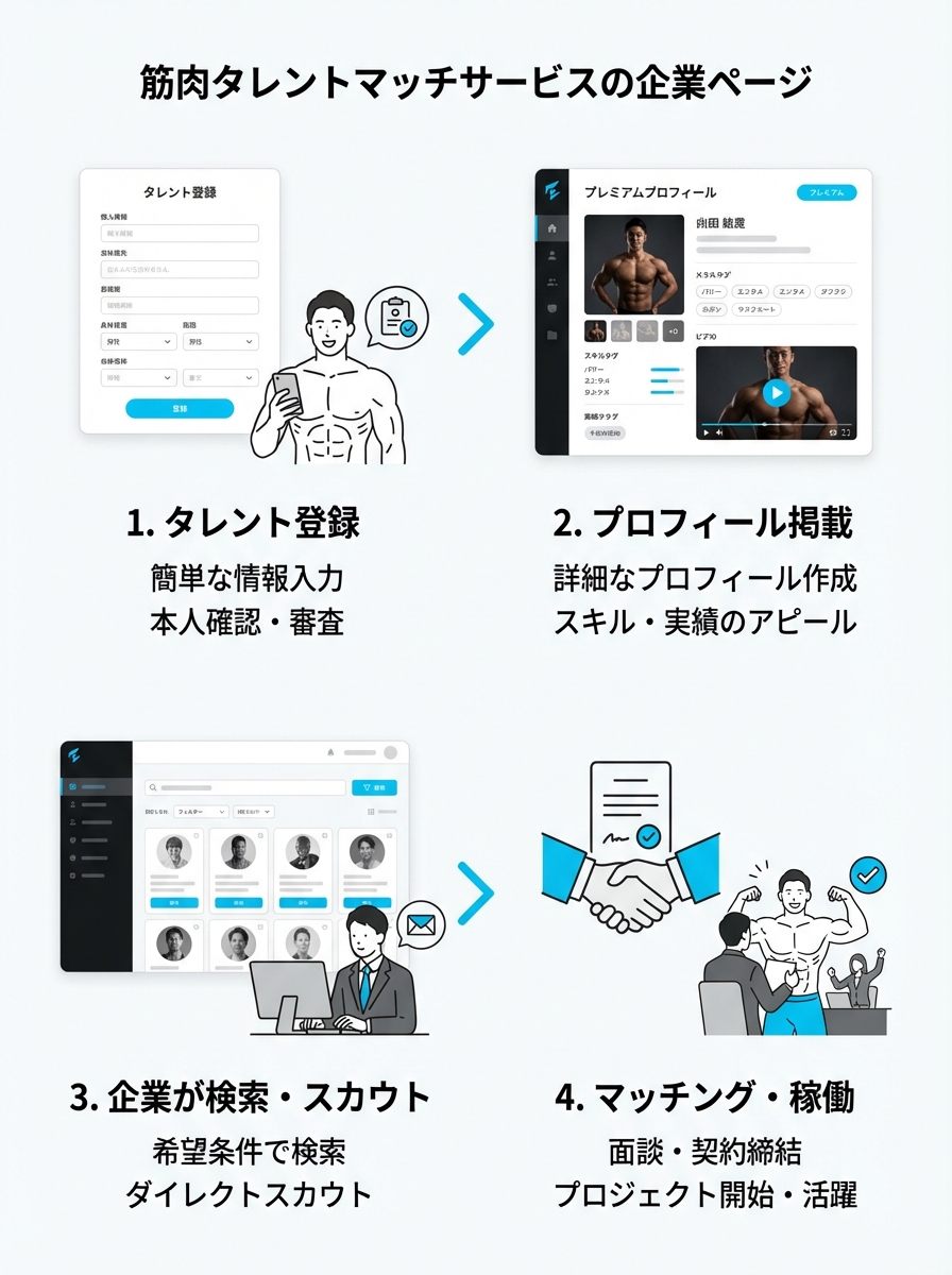 マッスル求人の仕組み図